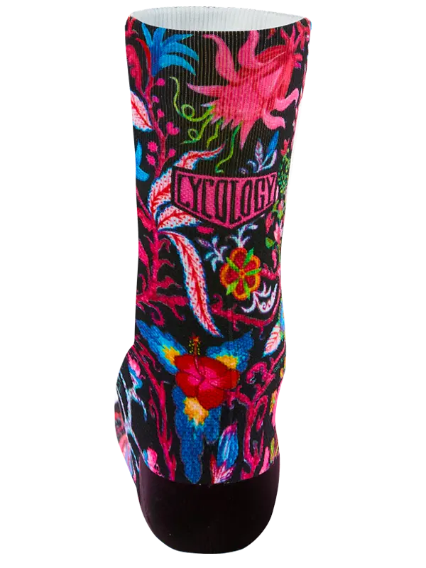 CHAUSSETTES DE VÉLO - SECRET GARDEN BLACK