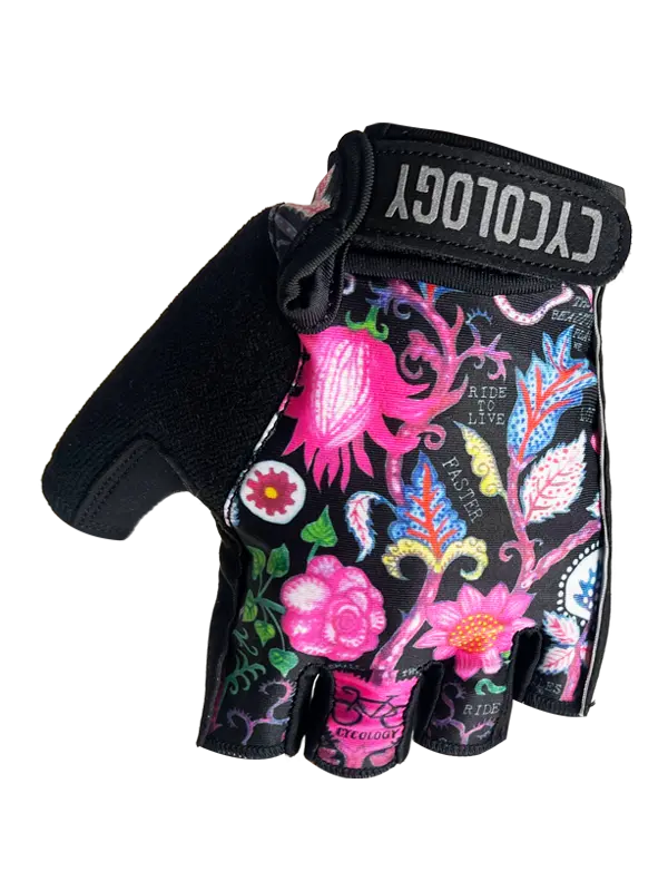 GANTS DE VÉLO -SECRET GARDEN BLACK