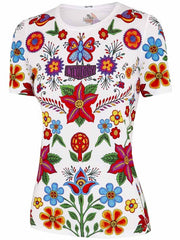 T-SHIRT TECHNIQUE FEMME - FRIDA WHITE