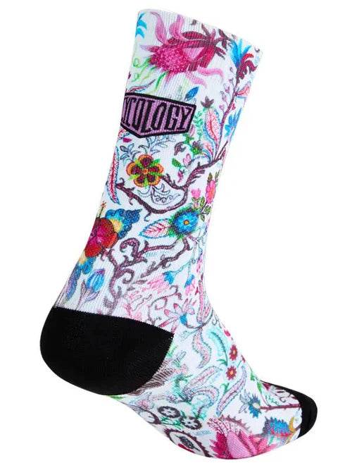CHAUSSETTES DE VÉLO - SECRET GARDEN WHITE