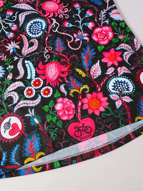 T-SHIRT TECHNIQUE FEMME - SECRET GARDEN BLACK