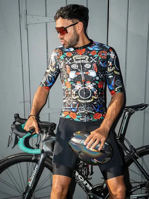 JERSEY MANCHES COURTES HOMME - VELO TATOO PRO