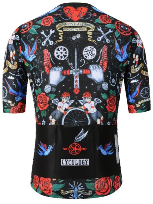 JERSEY MANCHES COURTES HOMME - VELO TATOO PRO