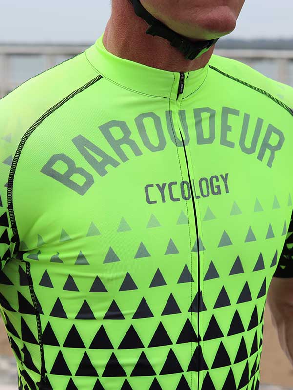 Baroudeur (Lime) Men's Cycling Jersey - Cycology Clothing Europe