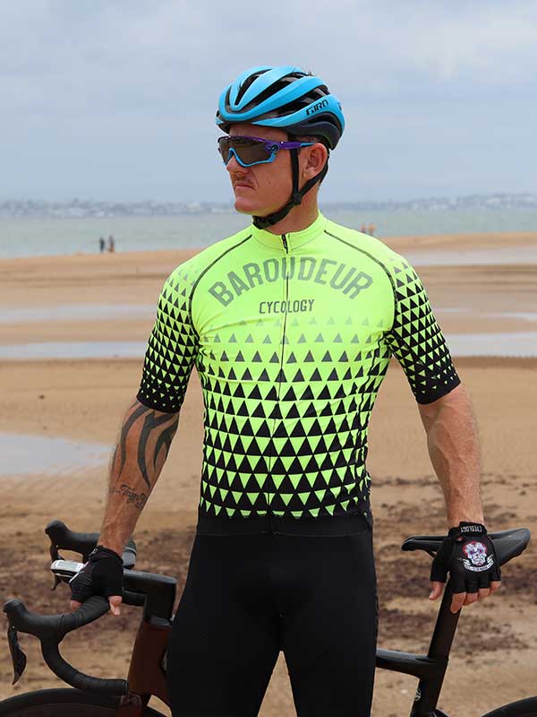 Baroudeur (Lime) Men's Cycling Jersey - Cycology Clothing Europe